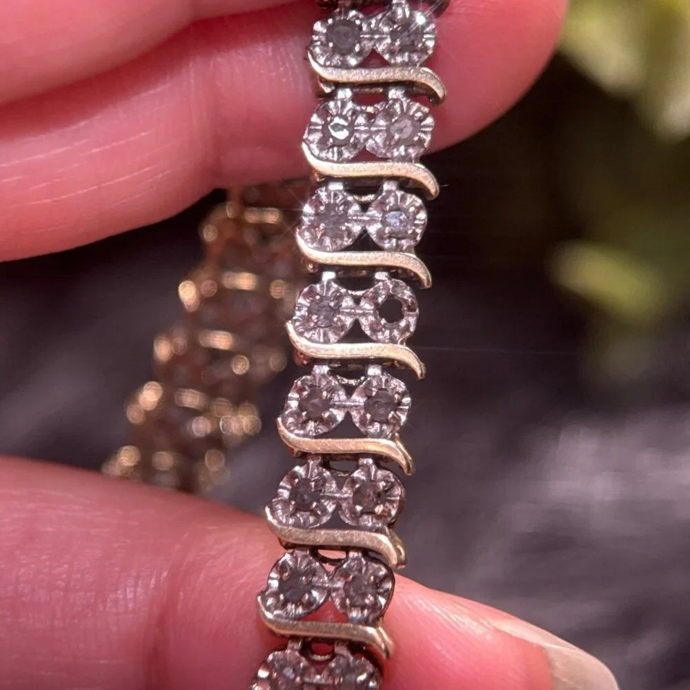 10K Gold Diamonds‎ Bracelet (Read Description)